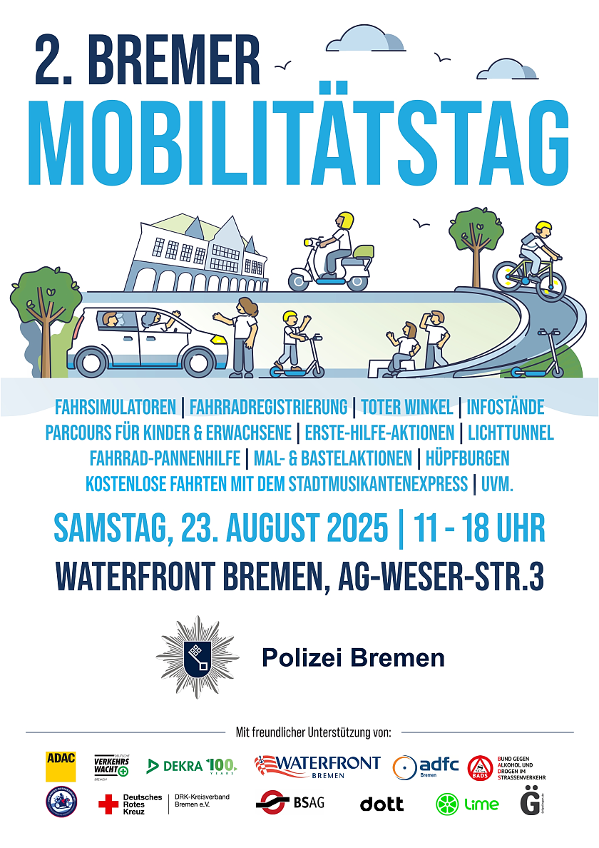 Zusehen ist das Plakat zum 2. Bremer Mobilitätstag