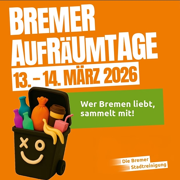 Plakat - Bremer Aufräumtage 13. - 14. März 2026