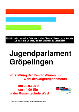 Ein Bild vom Poster: Jugendparlament Gröpelingen