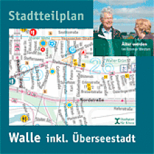 Auf dem Bild sieht man das Deckblatt vom Stadtteilplan für Ältere